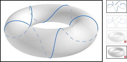 [Finished image. Layers: final path, raw path (hidden), guide image (locked and hidden), template (locked)]