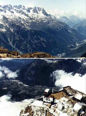 View 
from the Aiguille du Midi